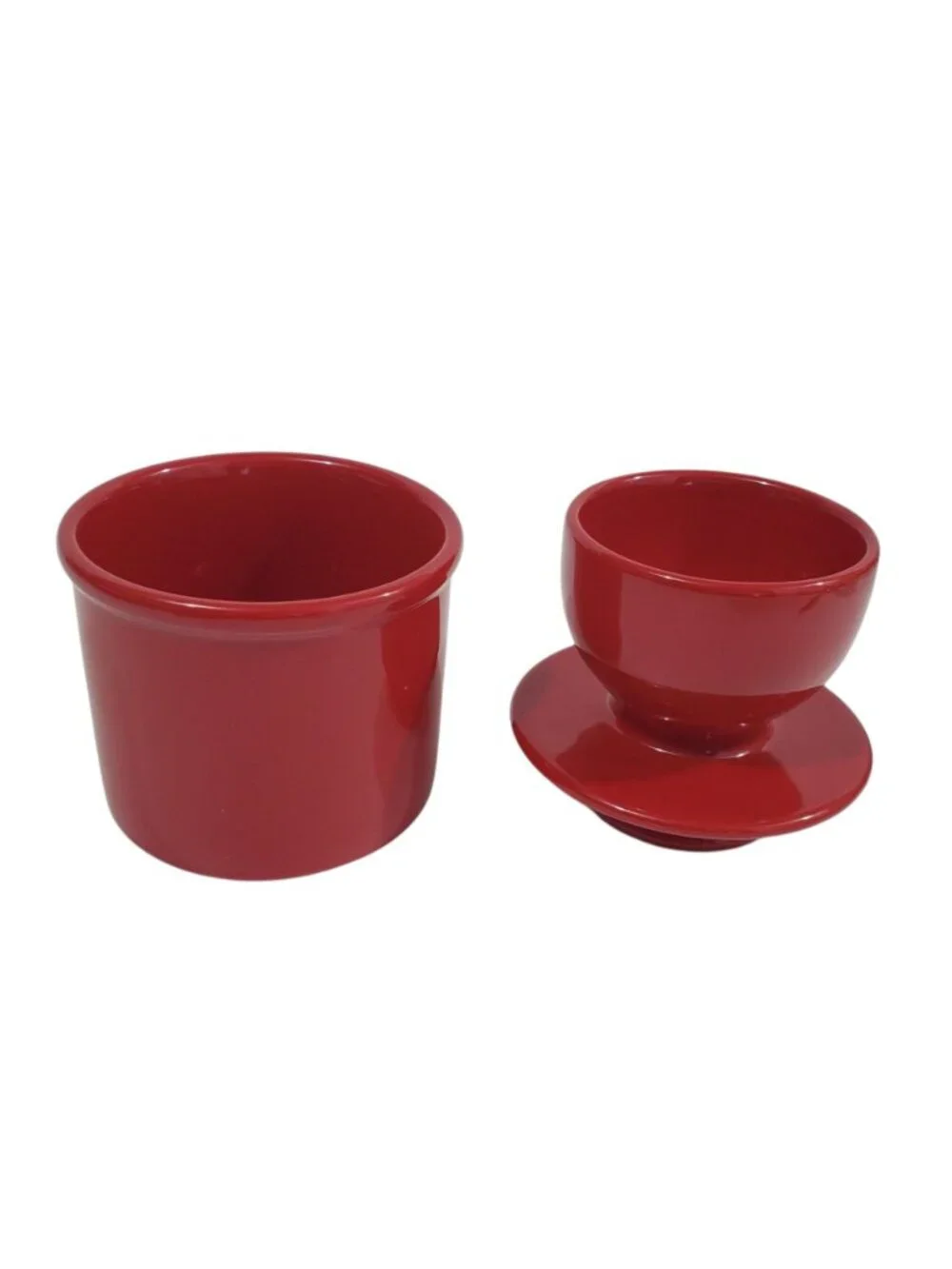 NOS The Original Butter Bell Crock Red Ceramic Butter Keeper by L. Tremain 2006